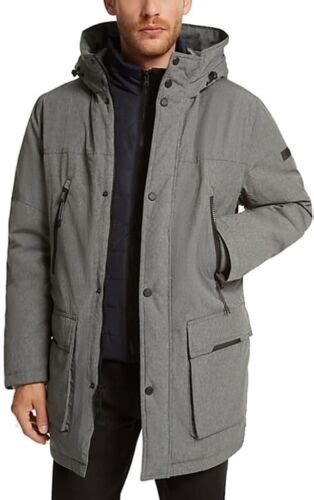 Michael Kors Men’s Warm Woven Parka Coat with Attached 